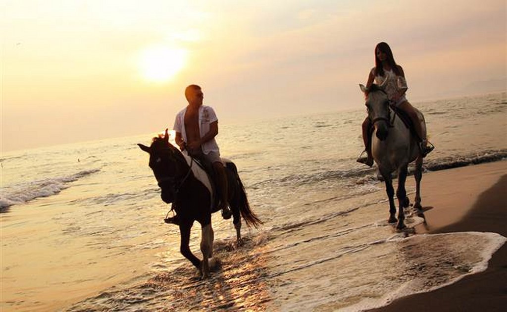 Horseback riding sea in Montenegro